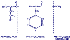 Image de la molecule d'aspartame